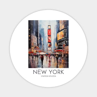 An Impressionist Painting of New York - United States Magnet